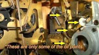 Swiss Chalet cuckoo clock repair and oiling the mechanism