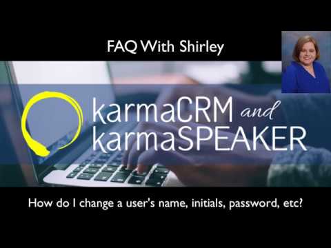 Editing user settings in your karmaCRM or karmaSpeaker account