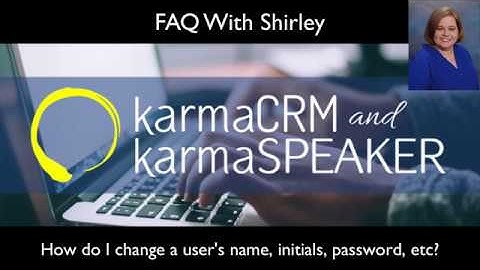 Editing user settings in your karmaCRM or karmaSpeaker account