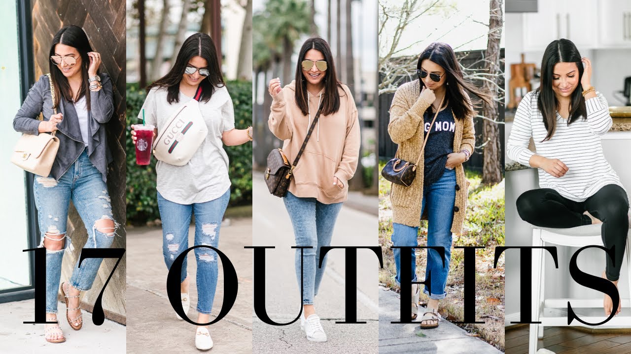 WHAT I WORE - 17 Cute Casual Outfit Ideas | LuxMommy - YouTube