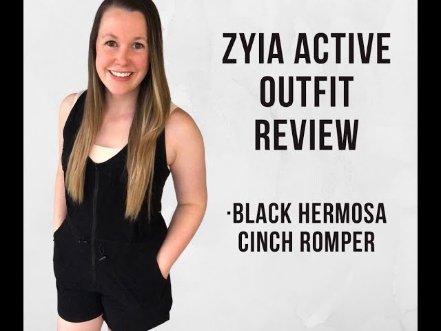 ZYIA Active Review: Black Hermosa Cinch Romper 