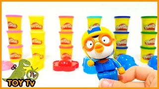 [장난감TV]뽀로로 와 친구들 라바 꼬마버스 타요 컬러 플레이도우  만들기 장난감 놀이 애니메이션 Doll Pororo Larva Tayo Colors Play-Doh Make