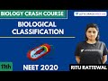 Biological Classification | Biology Crash Course | NEET Biology | NEET 2020 | Ritu Rattewal