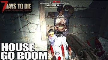 Cop Explosion, House Destruction | 7 Days to Die | Alpha 18 Gameplay | E33