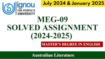 MEG-09 SOLVED ASSIGNMENT 2024 II MASTER