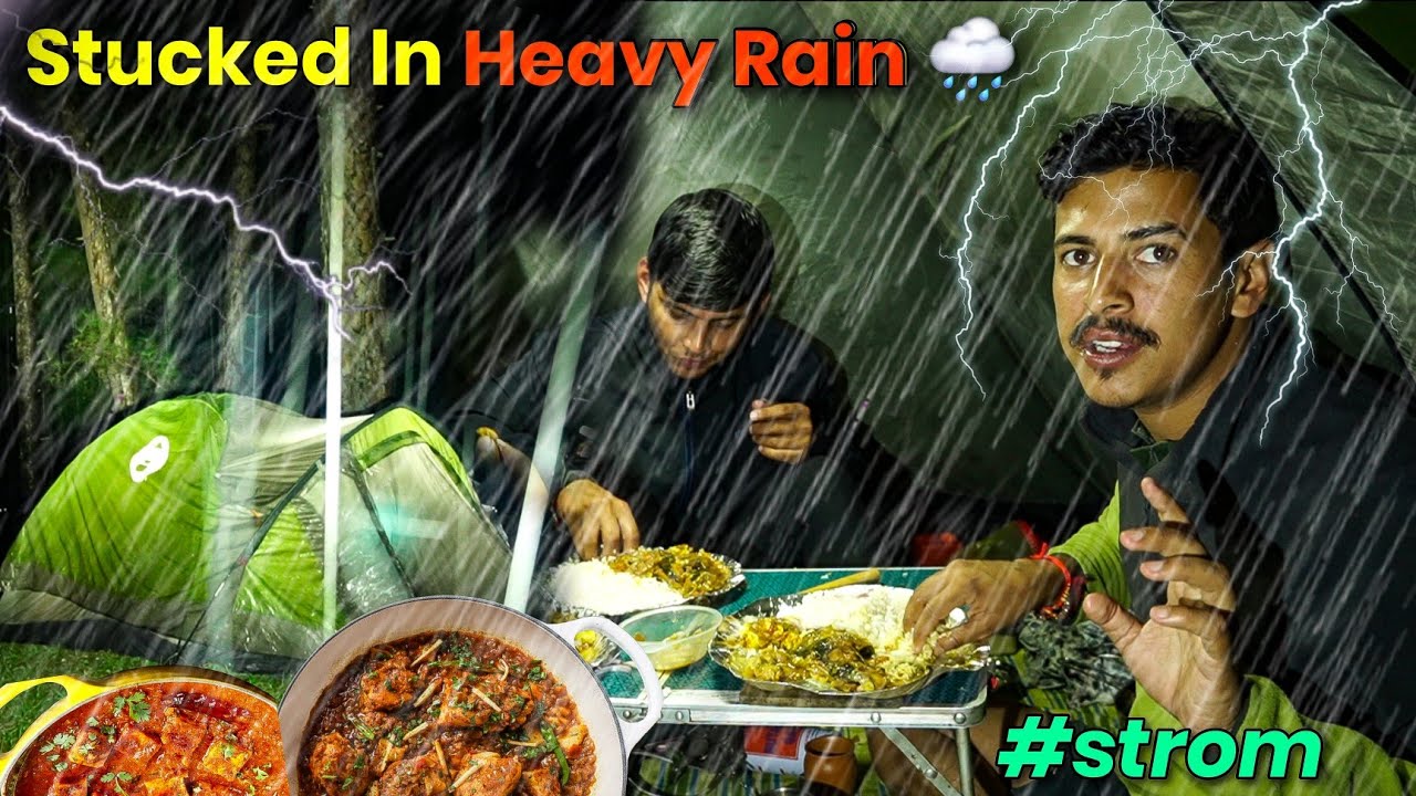 Stuck in Heavy Rain ⛈️ | Extreme Rain Camping Adventure in Forest | Unknown Dreamer