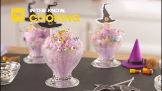 Celebrate Halloween with this unique purple shaved ice treat