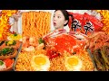 꽃게 🦀 신라면 더 레드 신상 매운라면 먹방 (with 유부초밥) SPICY Ramen Shin Ramyun Blue Crab Seafood Mukbang ASMR Ssoyoung