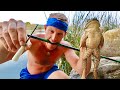 Hunting FROGS with HOMEMADE BLOWGUN! (Epic Slo-Mo)