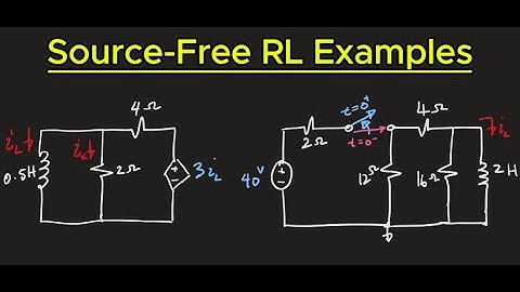 Two source-free RL circuit examples - clearly explained