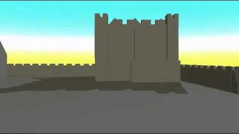 3D Representation Of Canterbury, Kent, Historic Castle. Created in Autodesk Maya
