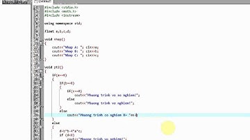 Lập trình C/C++ Giải phương trình bậc hai