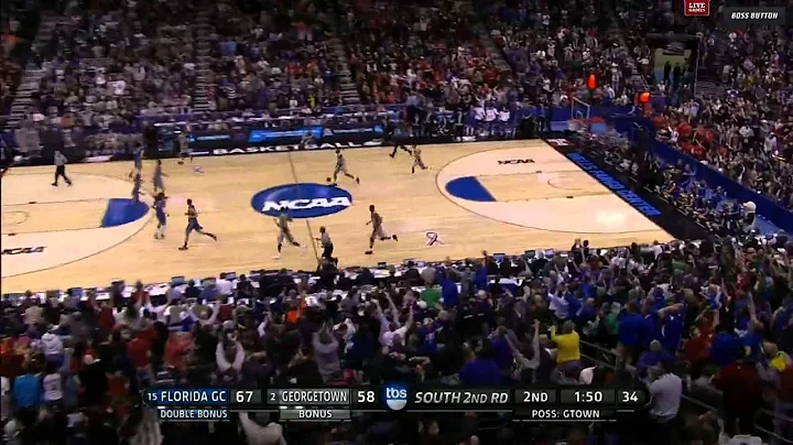 Florida Gulf Coast's Chase Fieler's alley-oop against Georgetown