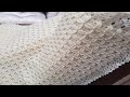 كروشيه مفرش العروسه الملكى بوحده مربعه سهله Bedspread/baby blanket with square unit'easy to crochet