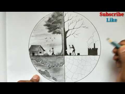 Save Earth Poster Drawing || How To Draw Save Earth Drawing || Earth Day  Special Pencil Drawing - YouTube