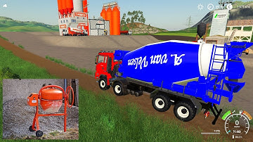 Farming simulator19 produce CEMENT and CONCRETE on TP MAP AND SELL IT