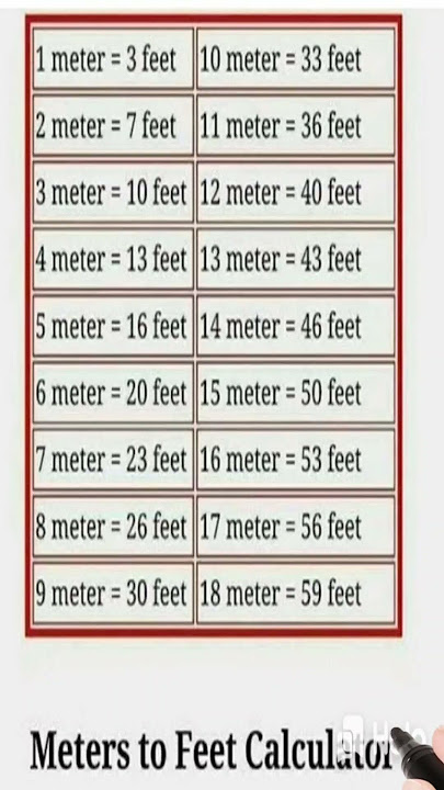 1 Meter Kitne Feet Hote Hain? | Meter to Feet Calculator ЁЯФе #shorts