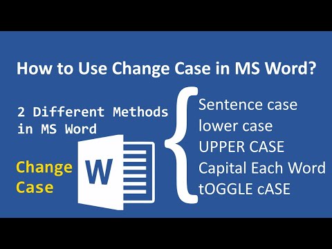 How to Use Change Case Option in Microsoft Word? @pcguide4u