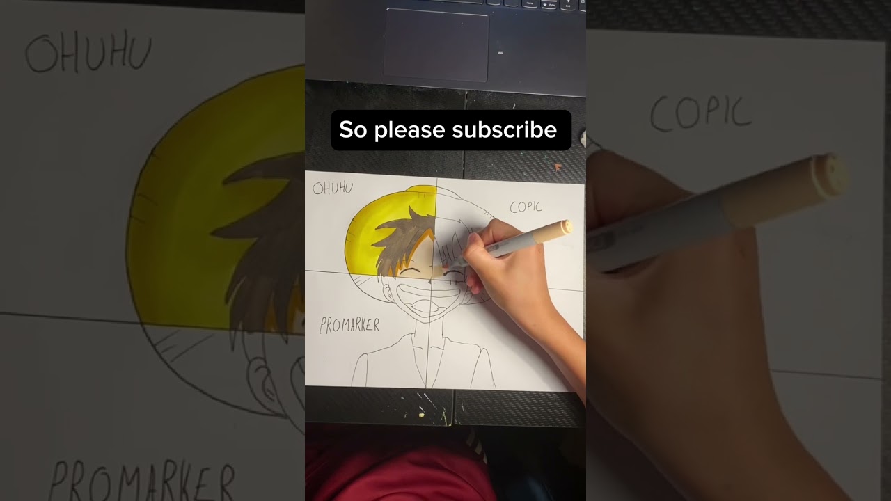 Drawing luffy part 2 with copic 