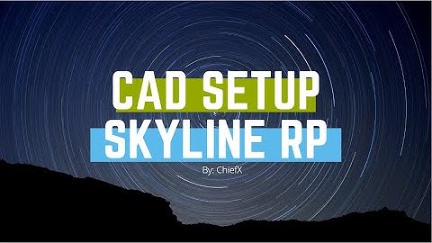 CAD/MDT Set-Up