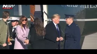 FIRST FAMILY: Impeachment Doesn't Stop President Trump - Air Force One To Florida