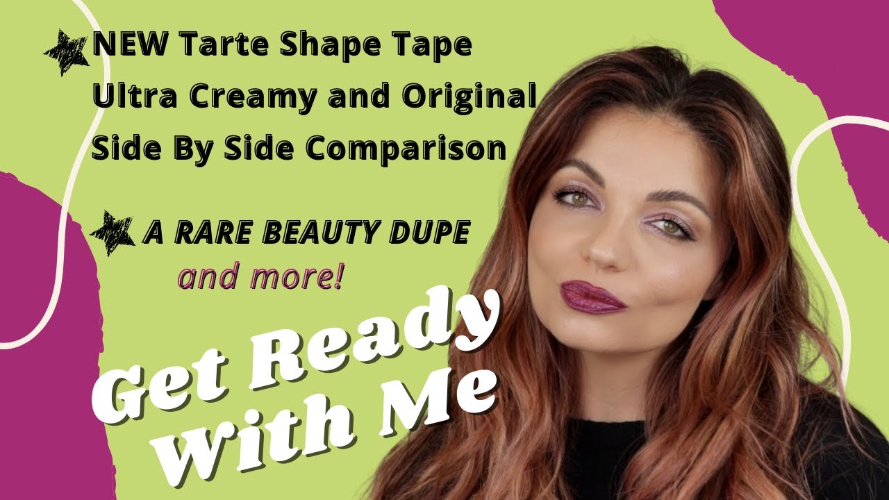 TRYING NEW MAKEUP  | Shape Tape Ultra Creamy - Dry Skin Side By Side, plus A Rare Beauty DUPE!