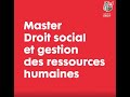 Master droit social et gestion des ressources humaines