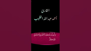 ( حنفاء لله غير مشركين به ) تلاوة بصوت جميل