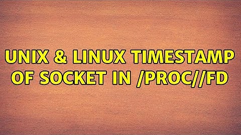 Unix & Linux: Timestamp of socket in /proc/＜pid＞/fd