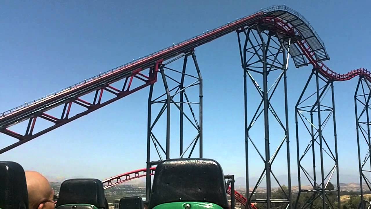 First person view of the Viper roller coaster at Six Flags ...