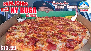 Papa John's® NY ROSA XL PIZZA Review! 🗽🍕| NEW Sauce Alert! | 1st Look! 👀| theendorsement