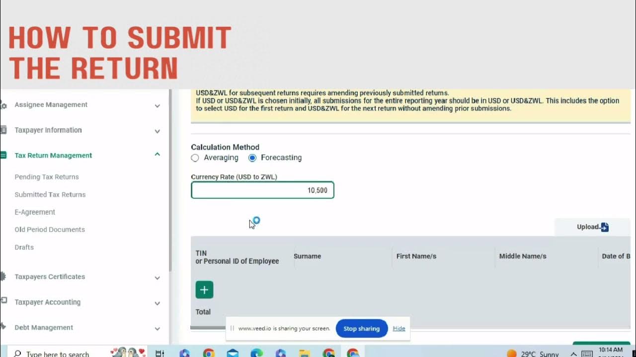 How to submit 2024 Paye return for TARMS zimra - YouTube