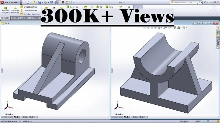 SolidWorks Practice Exercises for Beginners - 6 | SolidWorks Basics Tutorial | Rib Tool