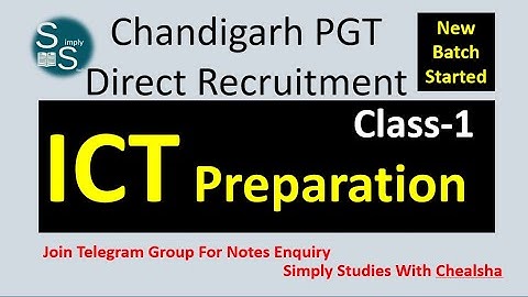 ICT Class for Chandigarh PGT/TGT/JBT Exam| Computer Class| Information& Communication Technology