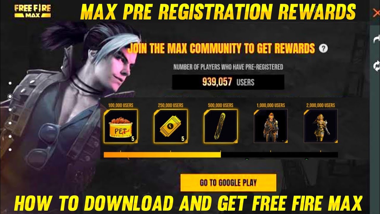 Free Fire Max PreRegistration Free Rewards Free Fire Free Fire