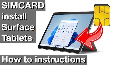 Sim card installation Surface Pro (How to instructions)