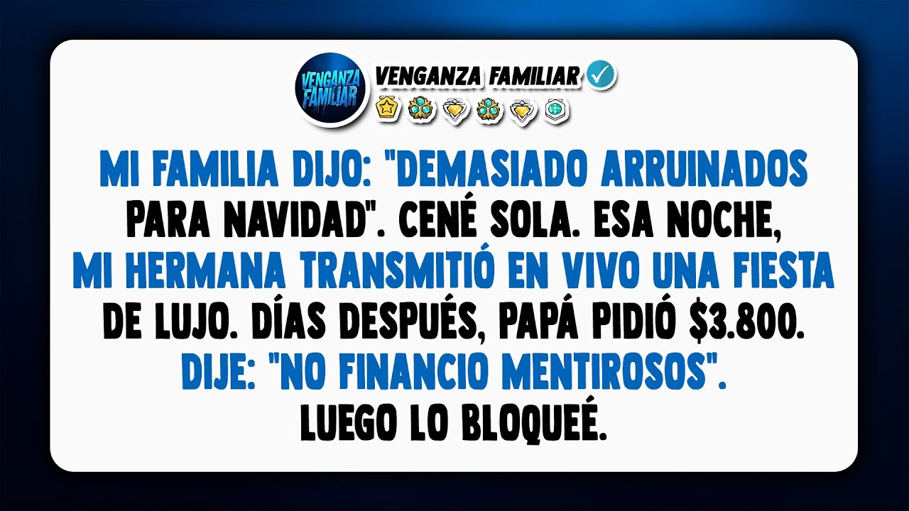 Mi familia me mintió en Navidad, luego corté cada dólar, cada llamada, cada excusa.