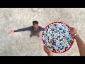 Experiment Dropping 1000 Pop Pop Crackers On My Friend || Pop Pop  vs Friend || Desi Experiment