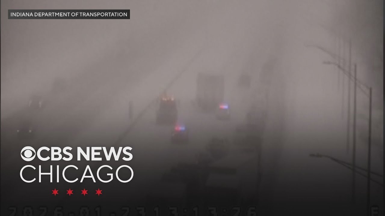 Lake effect snow hits Northwest Indiana - YouTube