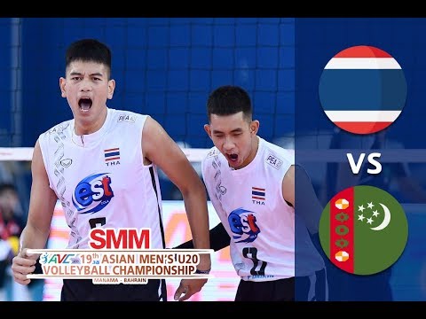 Thailand vs Turkmenistan | Asian Men's  U20 Volleyball Championship 2018