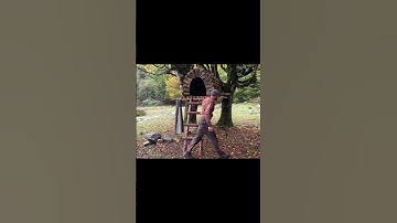 Hanging Treehouse Shelter – Built Only: from Logs & Rope. #bushcraft #treehouse #hangingwoolcrafts