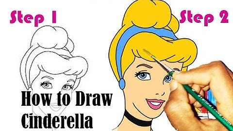 How to Draw Cinderella - Step by Step Video - Drawing Tutorial For Kids