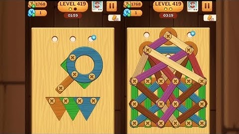 Screw Puzzle: Wood Nut & Bolt - Level 419