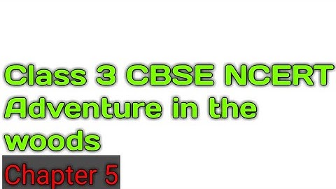 Class 3 CBSE NCERT || English Ch-5 Adventure in the woods