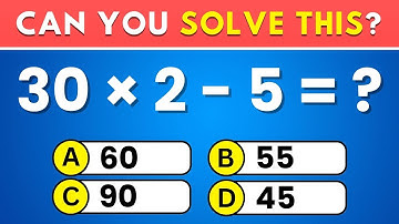 Can You Score 15/30 on This Math Challenge? 🧠 Take This 30-Question Quiz!