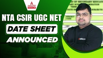 NTA CSIR - UGC NET DATE SHEET ANNOUNCED