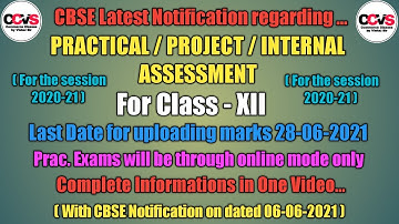 #Class XII Project / Practical / Internal Assessment Process 2021 || Latest CBSE Notification#