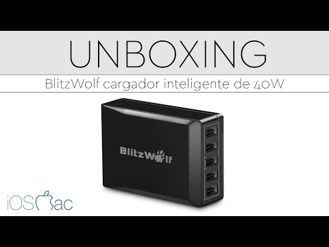  iOSMac BlitzWolf cargador inteligente de 40W con 5 puertos de alta velocidad  