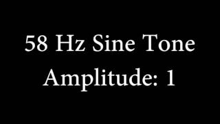 58 Hz Sine Tone Amplitude 1