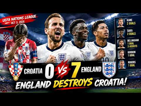 England DESTROYS Croatia 7-0! 😱 Kane & Saka BRACE | Bellingham Masterclass